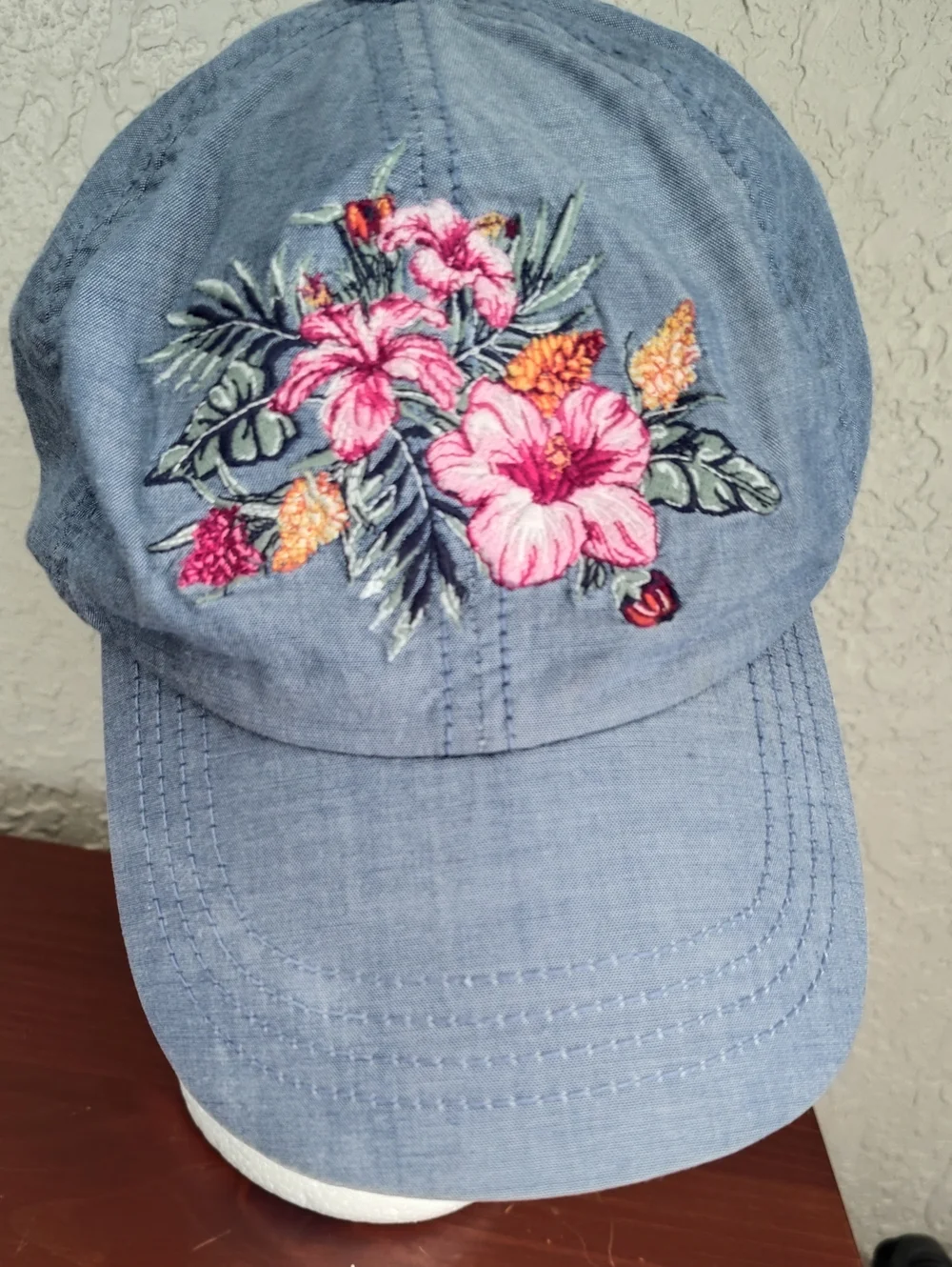 Tommy Bahama Women's Chambray Floral Ball Cap Adjustable